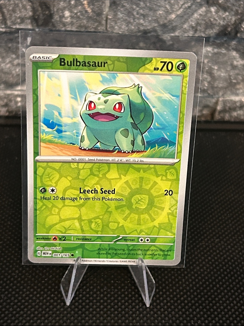 Pokemon Bulbasaur Reverse Holo 001/165 from the Scarlet & Violet 151 Set M/NM‎